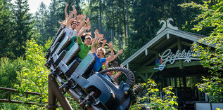 Fahrt mit der Bergachterbahn Gipfelstürmer