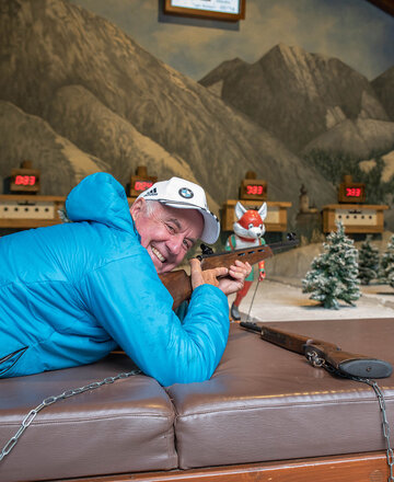Fischer Fritz beim Biathlonspiel